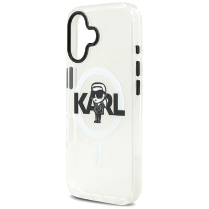 Karl Lagerfeld IML Karl Sketch Logo MagSafe Case for iPhone 17 - Transparent_5