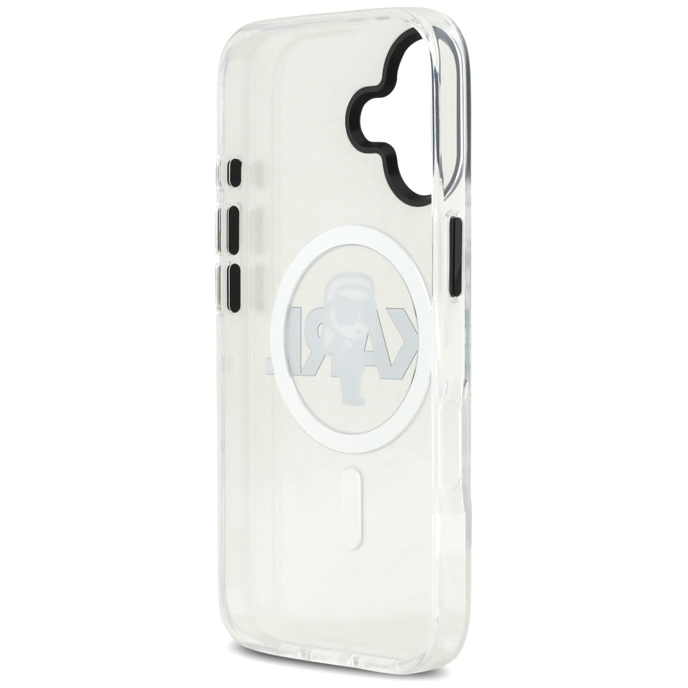 Karl Lagerfeld IML Karl Sketch Logo MagSafe Case for iPhone 17 - Transparent_6