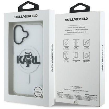Karl Lagerfeld IML Karl Sketch Logo MagSafe Case for iPhone 17 - Transparent_7