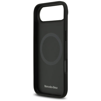 Mercedes Leather Laurel Leaves Stripes MagSafe Case for iPhone 17 Air - Black_6