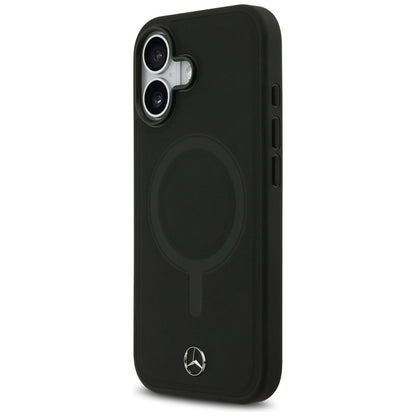 Mercedes Plain Smooth Leather MagSafe case for iPhone 17 - black_1