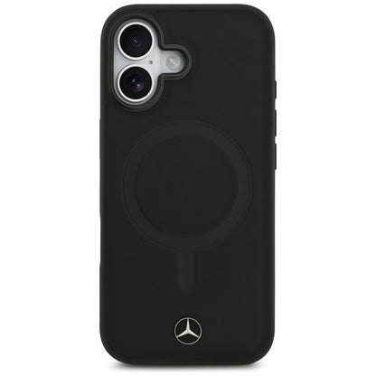 Mercedes Plain Smooth Leather MagSafe case for iPhone 17 - black_2