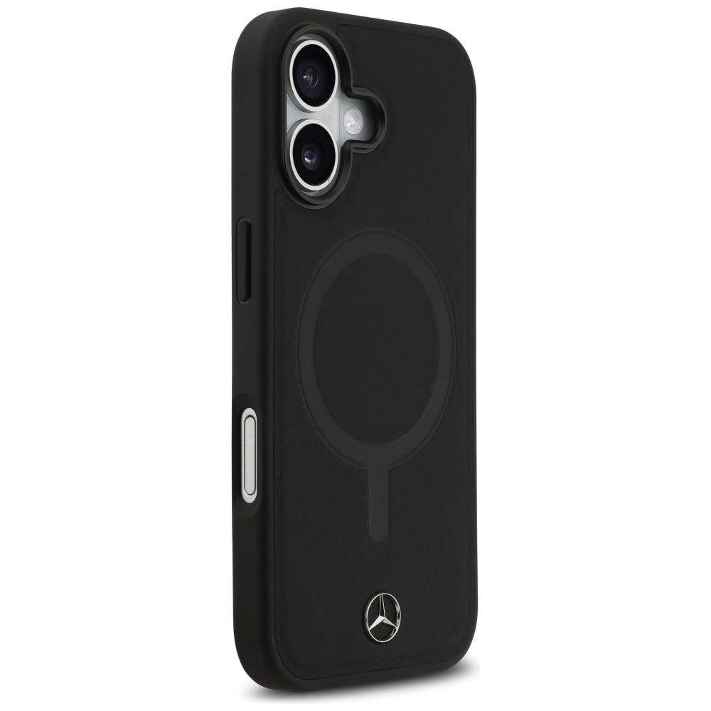 Mercedes Plain Smooth Leather MagSafe case for iPhone 17 - black_3
