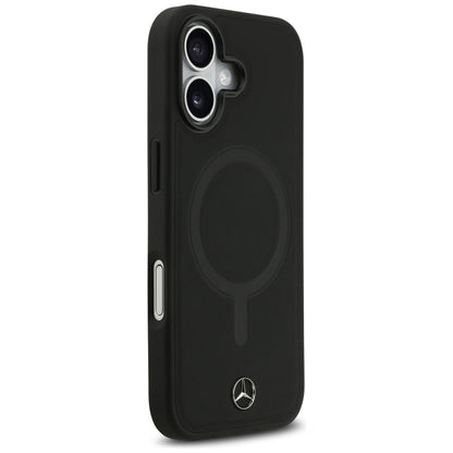 Mercedes Plain Smooth Leather MagSafe case for iPhone 17 - black_3