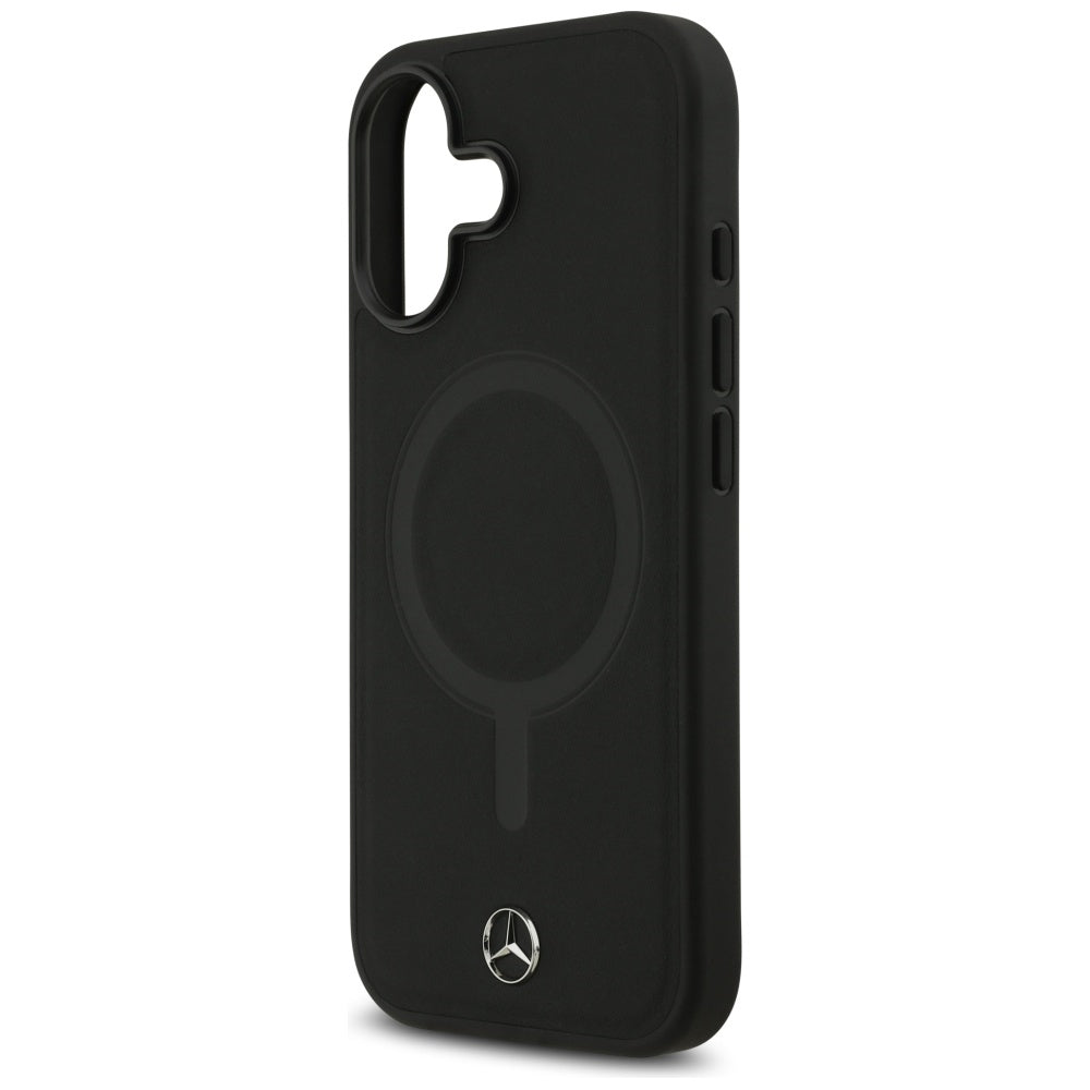 Mercedes Plain Smooth Leather MagSafe case for iPhone 17 - black_5