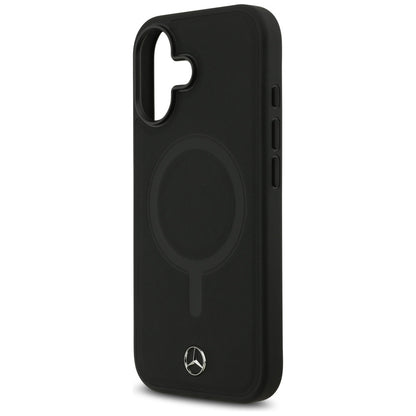 Mercedes Plain Smooth Leather MagSafe case for iPhone 17 - black_5