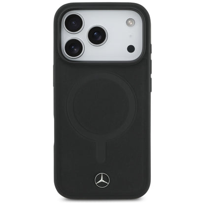 Mercedes Plain Smooth Leather MagSafe Case for iPhone 17 Pro - Black_2