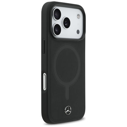 Mercedes Plain Smooth Leather MagSafe Case for iPhone 17 Pro - Black_3