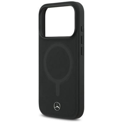Mercedes Plain Smooth Leather MagSafe Case for iPhone 17 Pro - Black_5
