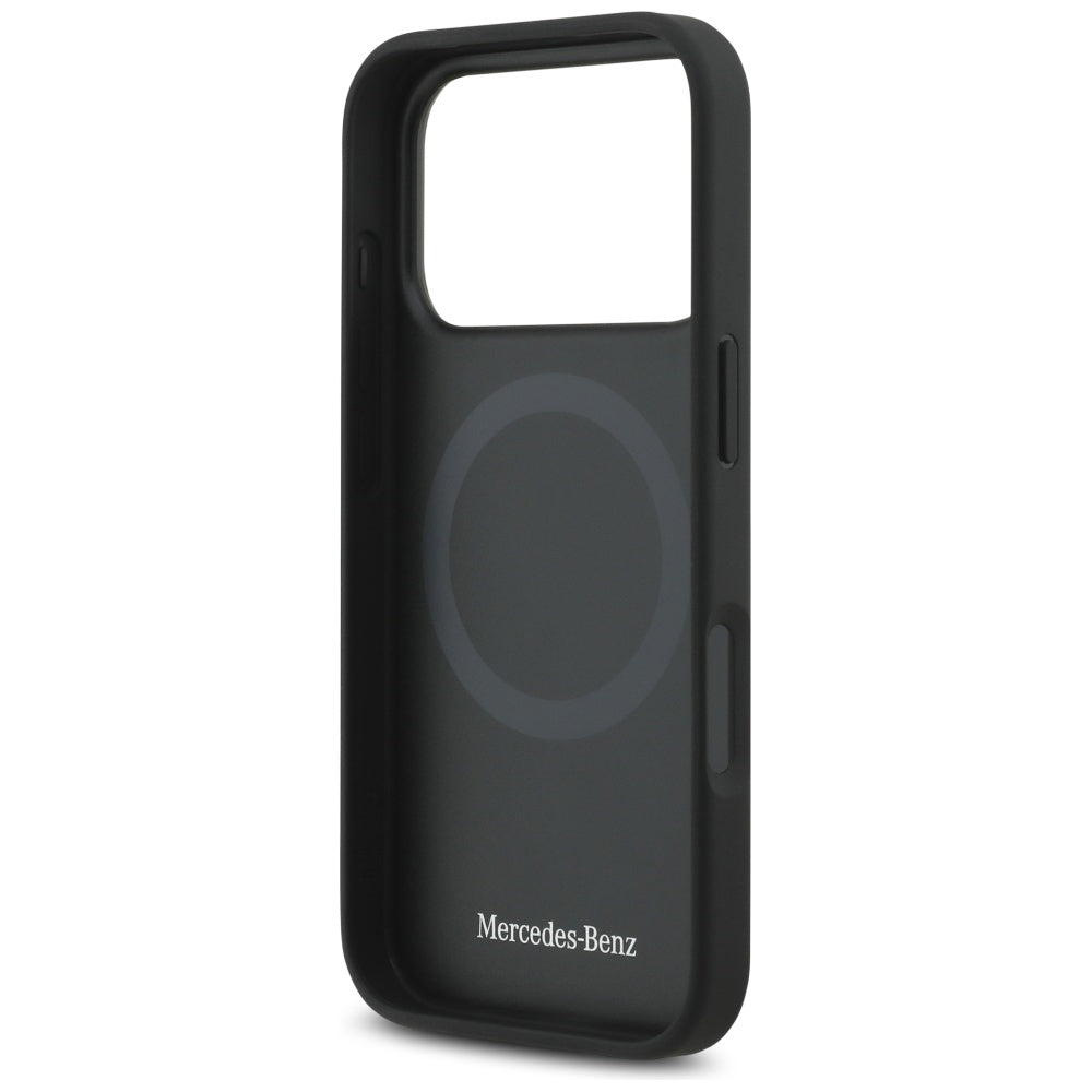 Mercedes Plain Smooth Leather MagSafe Case for iPhone 17 Pro - Black_6