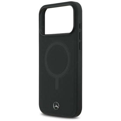 Mercedes Plain Smooth Leather MagSafe Case for iPhone 17 Pro Max - Black_5