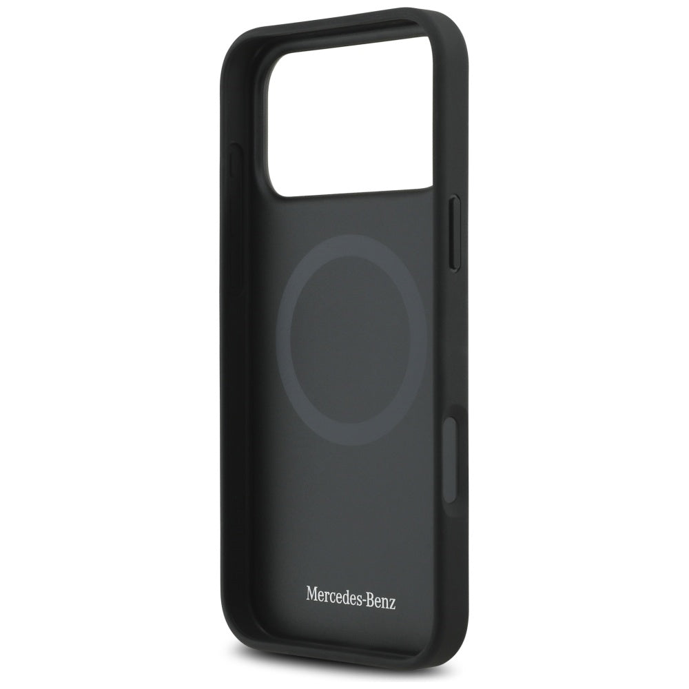 Mercedes Plain Smooth Leather MagSafe Case for iPhone 17 Pro Max - Black_6