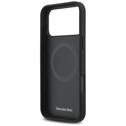 Mercedes Plain Smooth Leather MagSafe Case for iPhone 17 Pro Max - Black_6
