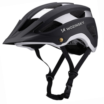 Wozinsky MTB bicycle helmet with removable visor, lightweight L - black and silver_0