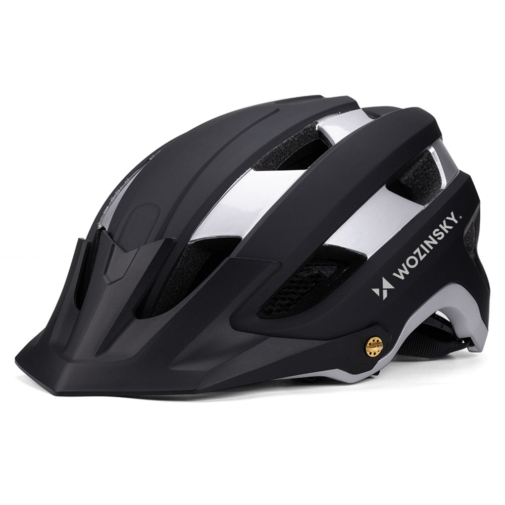 Wozinsky MTB bicycle helmet with removable visor, lightweight L - black and silver_2