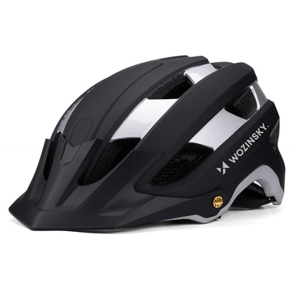 Wozinsky MTB bicycle helmet with removable visor, lightweight L - black and silver_2