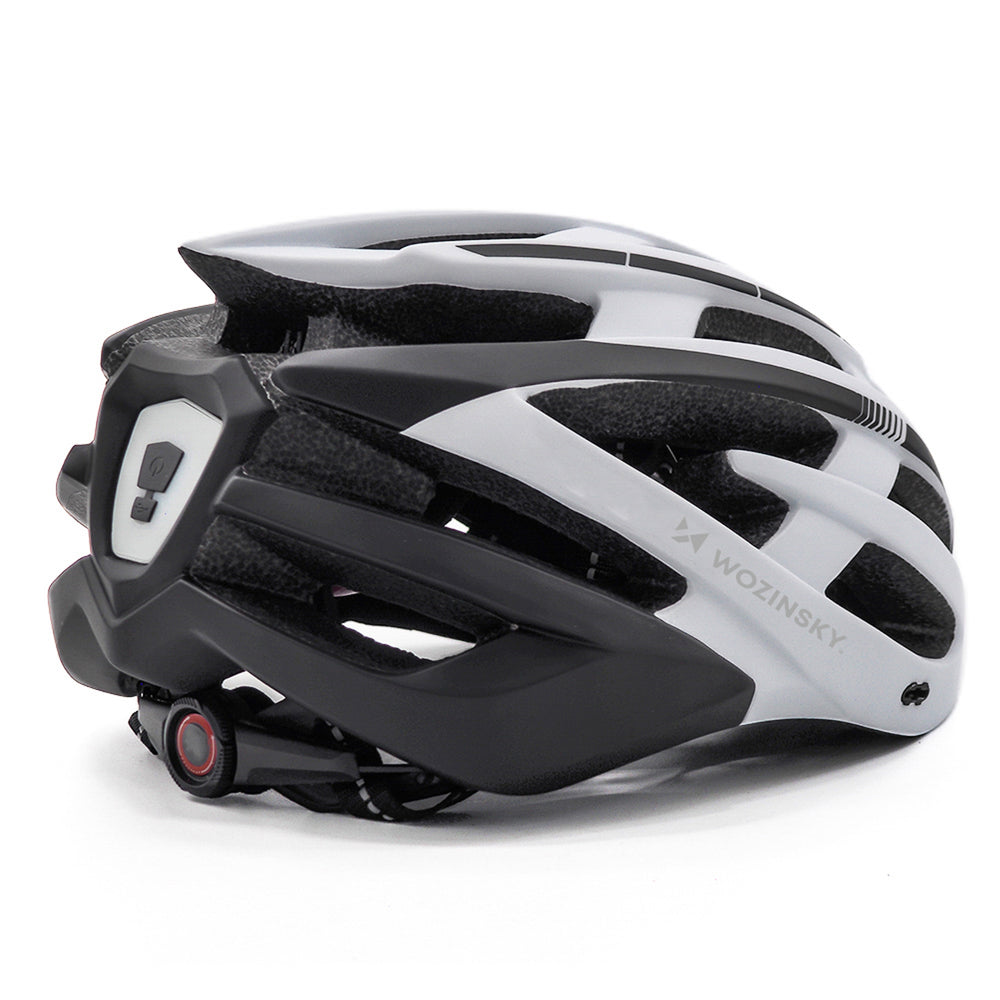 Wozinsky MTB Bike Helmet with Removable Visor and Rear USB Light M - Black and White_2
