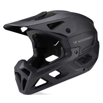 Wozinsky Full Face Bike Helmet with Detachable Visor 60-62 cm - Black_0