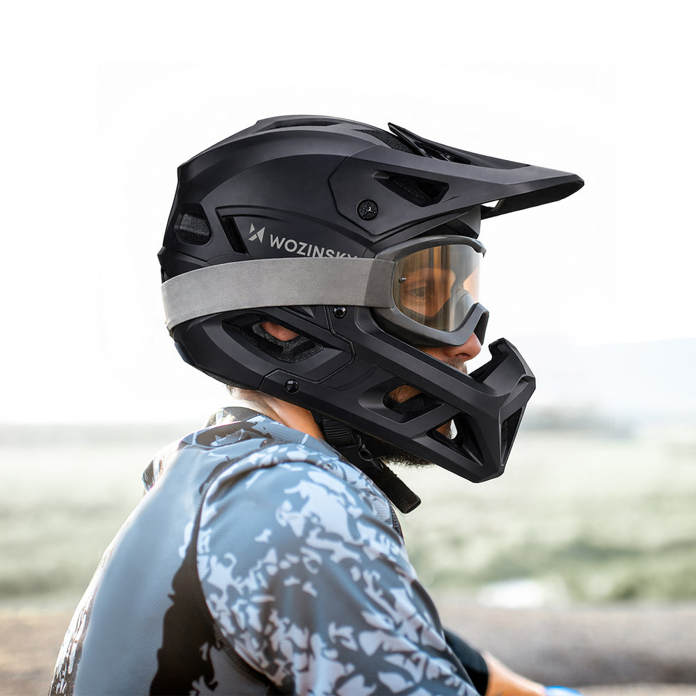 Wozinsky Full Face Bike Helmet with Detachable Visor 60-62 cm - Black_10