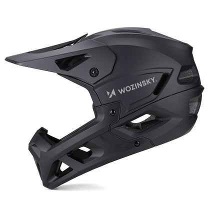 Wozinsky Full Face Bike Helmet with Detachable Visor 60-62 cm - Black_1