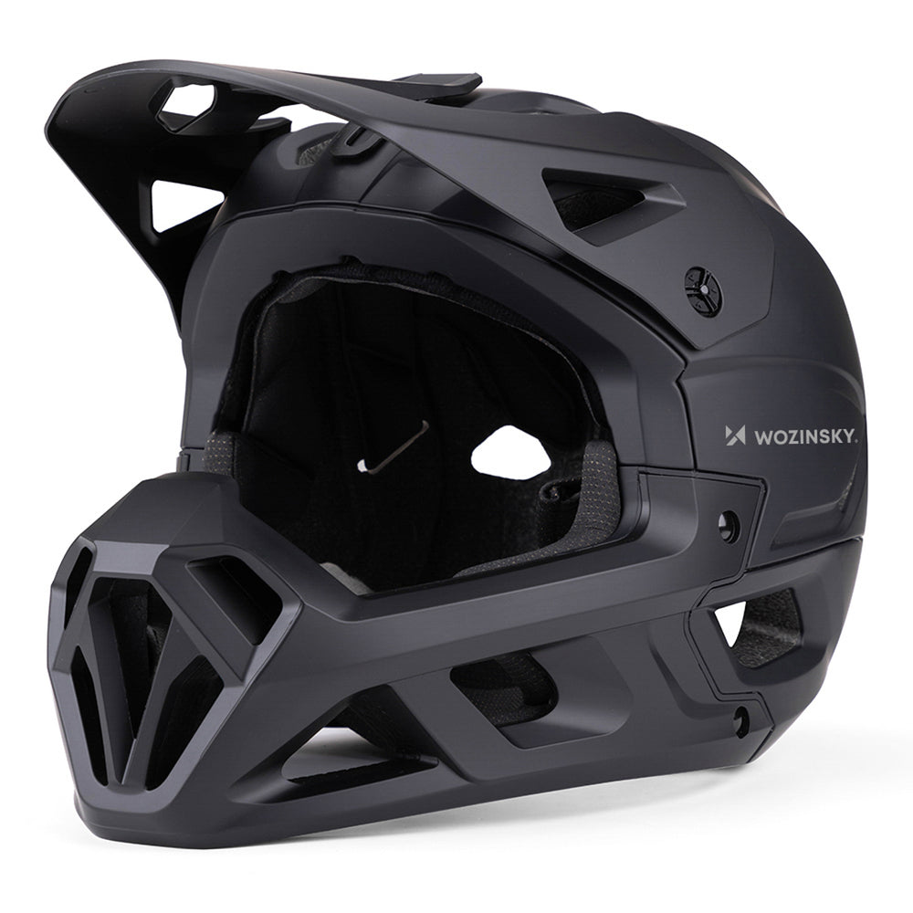 Wozinsky Full Face Bike Helmet with Detachable Visor 60-62 cm - Black_2