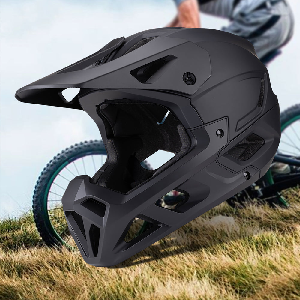Wozinsky Full Face Bike Helmet with Detachable Visor 60-62 cm - Black_8