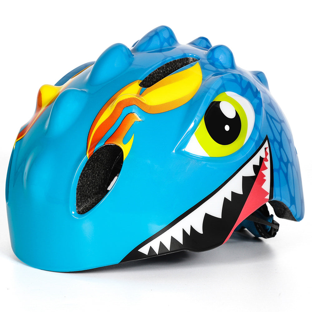 Wozinsky Children's Bicycle Helmet, Dragon Pattern, Lightweight, S - Blue_1