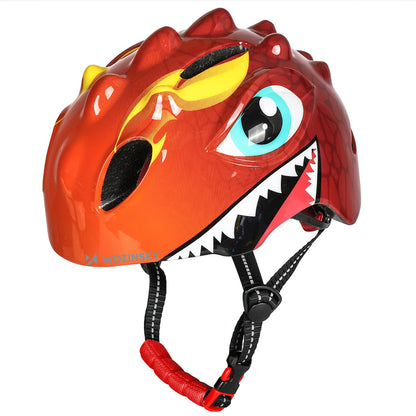 Wozinsky Children's Bicycle Helmet, Dragon Pattern, Lightweight, S - Red_0