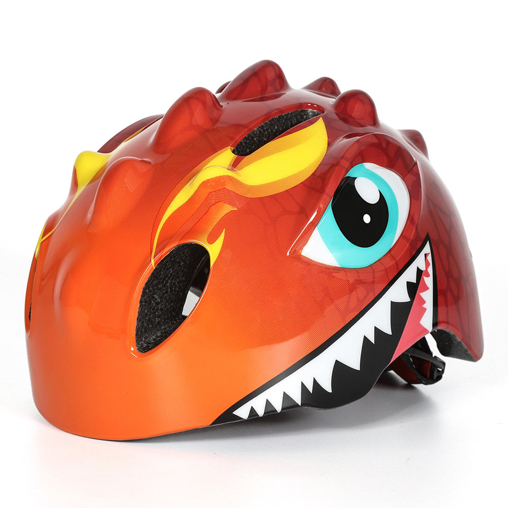 Wozinsky Children's Bicycle Helmet, Dragon Pattern, Lightweight, S - Red_1