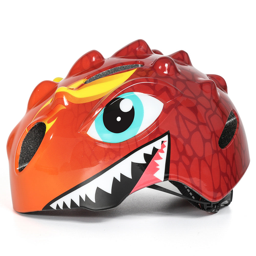 Wozinsky Children's Bicycle Helmet, Dragon Pattern, Lightweight, S - Red_2