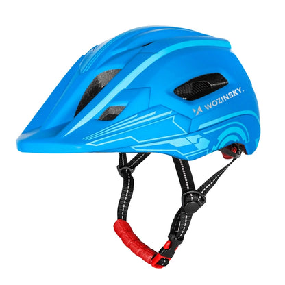 Wozinsky Kids Full Face Bike Helmet with USB Rear Light S - Blue_1