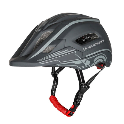 Wozinsky Kids' Full Face Bike Helmet with USB Rear Light S - Gray_1