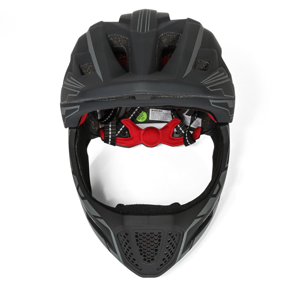 Wozinsky Kids' Full Face Bike Helmet with USB Rear Light S - Gray_7