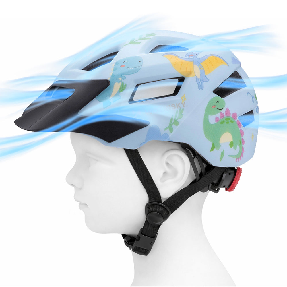 Wozinsky Children's MTB Bike Helmet with Detachable Visor XS - Light Blue_5