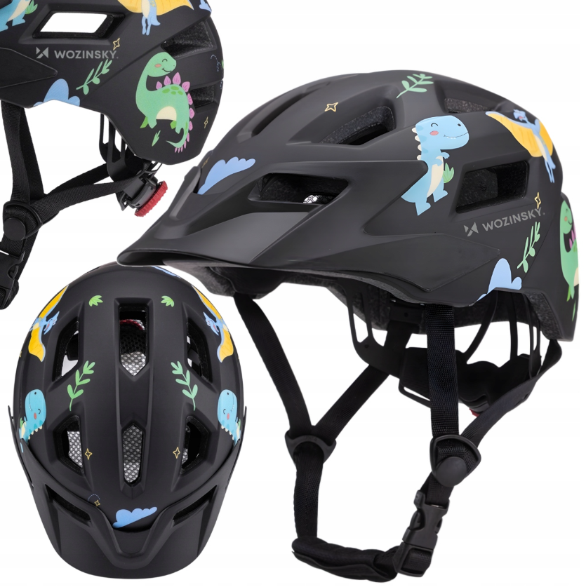 Wozinsky Children's MTB Bike Helmet with Detachable Visor XS - Black_7