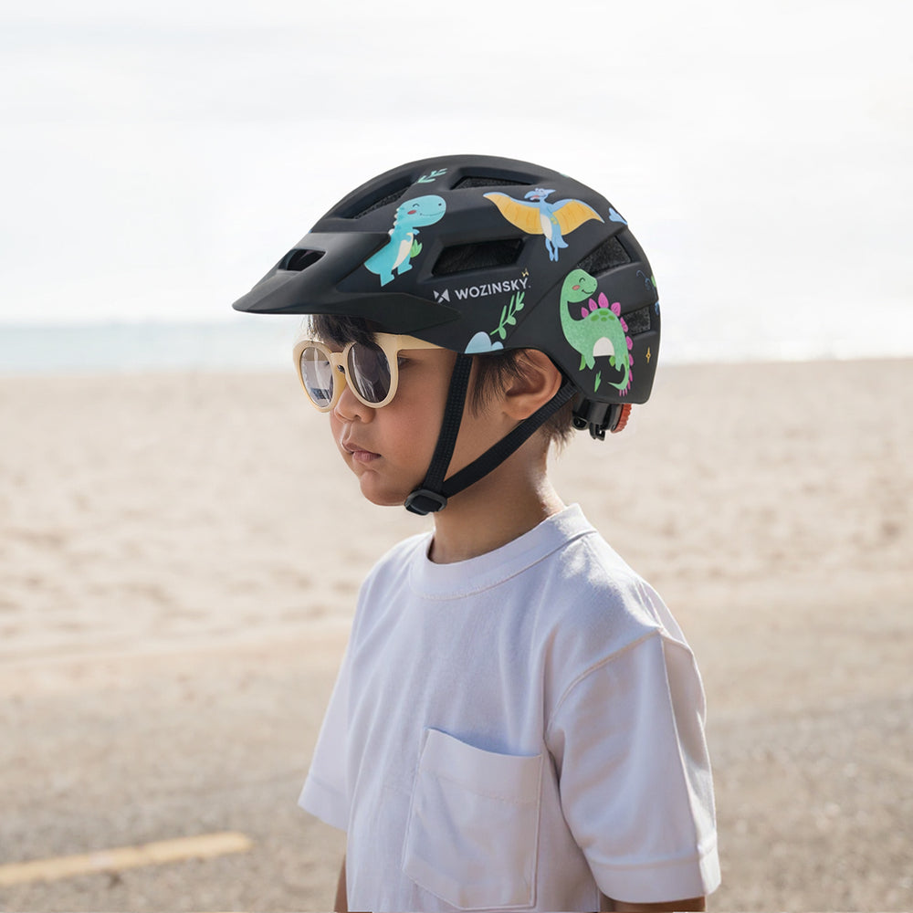 Wozinsky Children's MTB Bike Helmet with Detachable Visor XS - Black_4