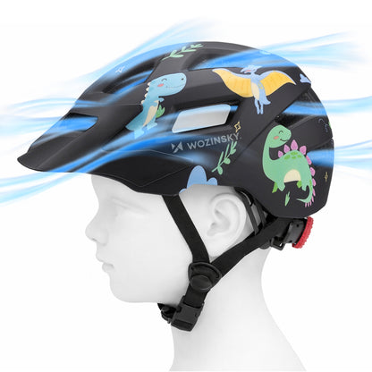Wozinsky Children's MTB Bike Helmet with Detachable Visor XS - Black_6