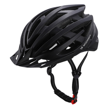 Wozinsky MTB Bike Helmet with Removable Visor and Rear USB Light L - Black_0