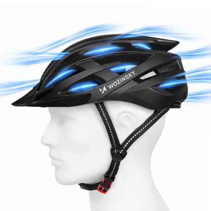 Wozinsky MTB Bike Helmet with Removable Visor and Rear USB Light L - Black_4