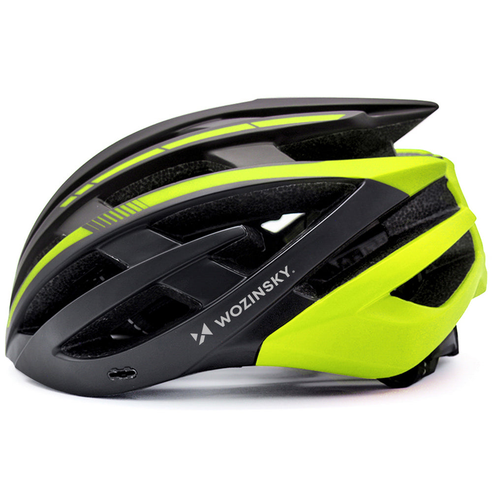Wozinsky MTB Bike Helmet with Removable Visor and Rear USB Light L - Black and Yellow_5
