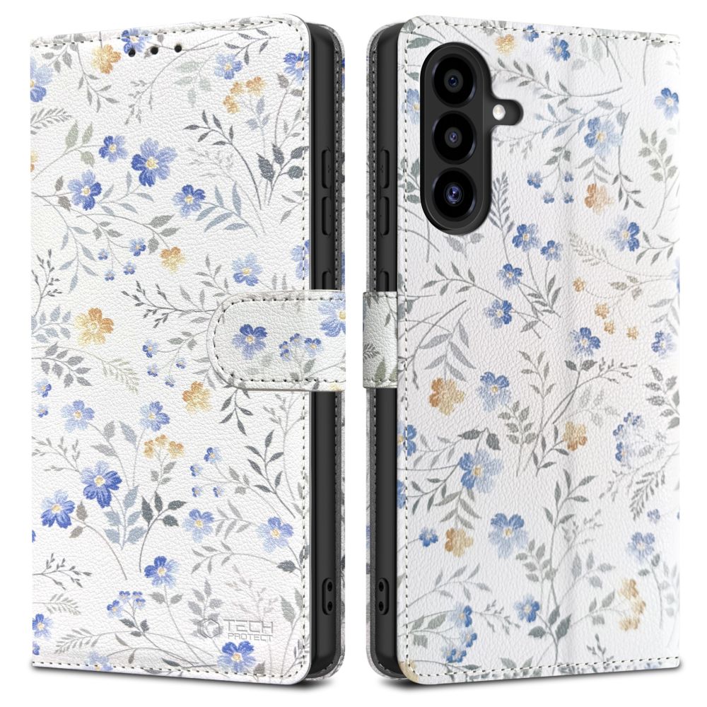 Tech-Protect Wallet Case for Samsung Galaxy A26 5G / A17 4G / 5G - Daisies with Leaves_0