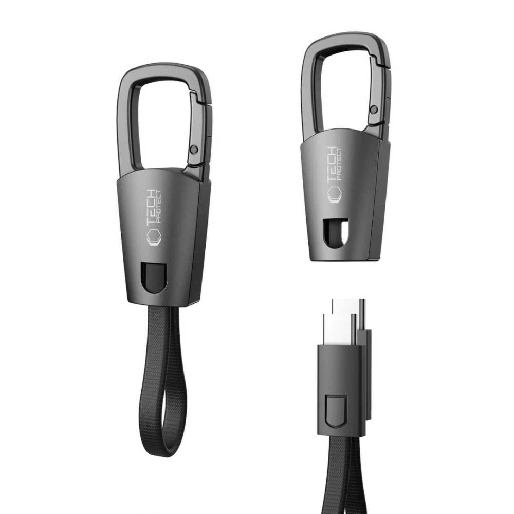 Tech-Protect Ultraboost DNA Cable with Keychain USB-C PD 60W / 3A - Gray_0