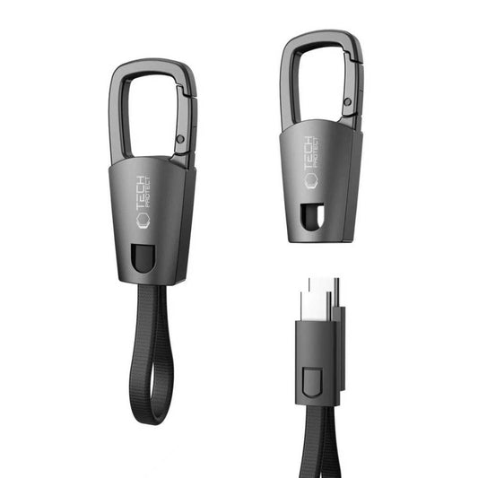 Tech-Protect Ultraboost DNA Cable with Keychain USB-C PD 60W / 3A - Gray_0
