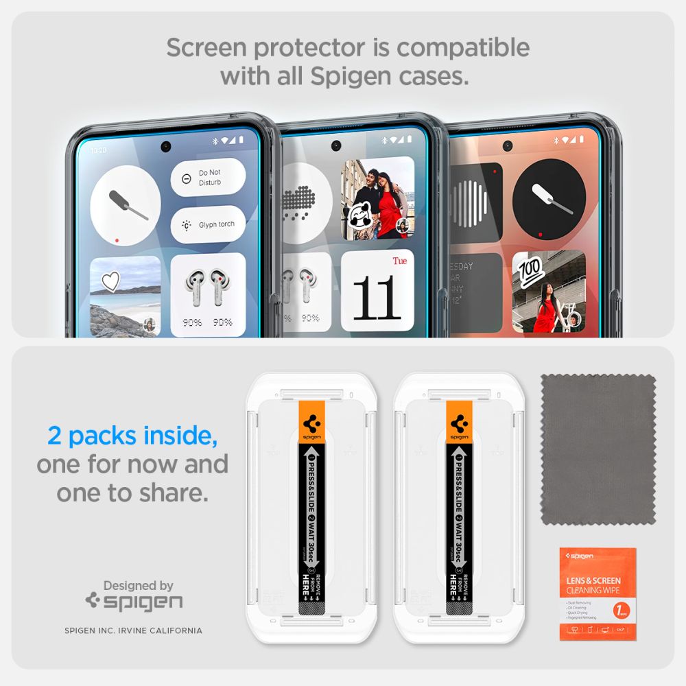 Spigen Glas.TR EZ Fit Tempered Glass 2-pack for Nothing Phone 3 - Transparent_12