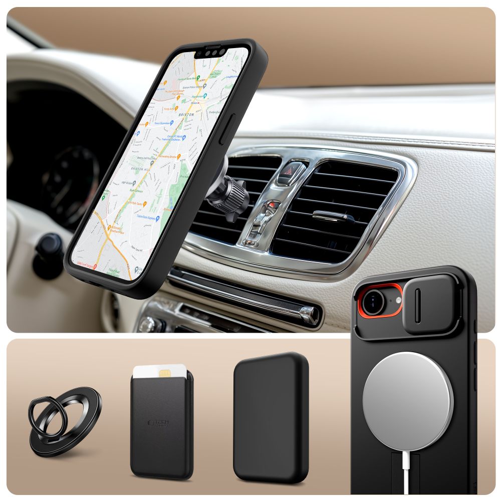 Tech-Protect Kevlar Aura MagSafe Case for iPhone 16e - Black_5