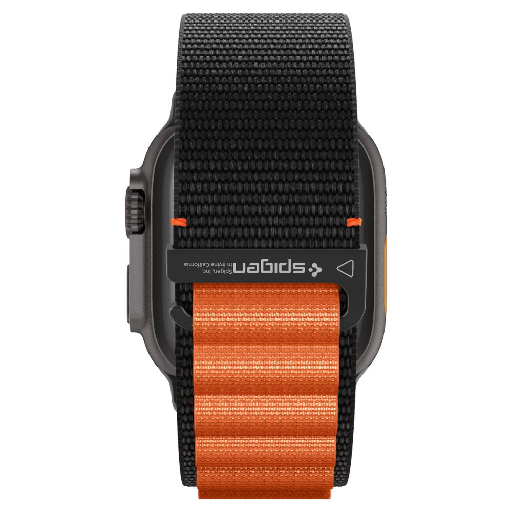 Spigen WBF1 Strap for Apple Watch 44 / 45 / 46 / 49 mm - Black and Orange_4