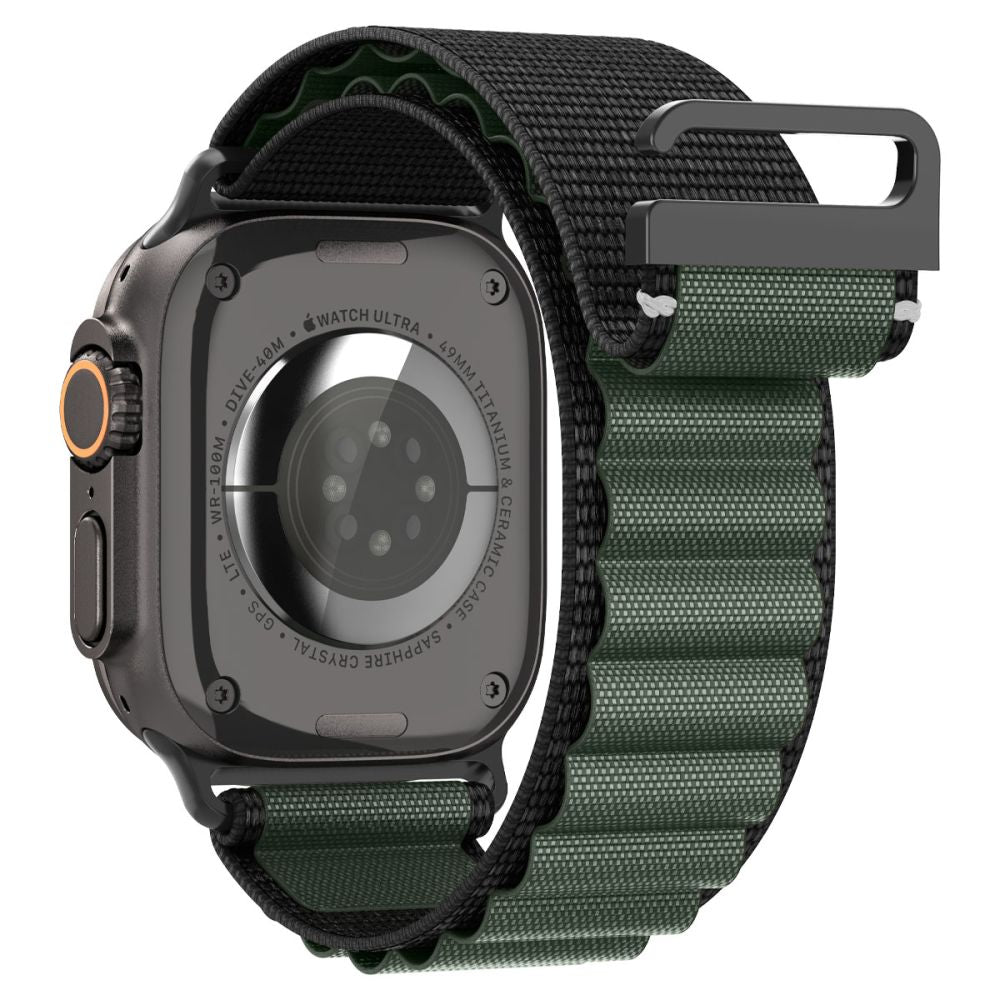 Strap Spigen WBF1 Strap for Apple Watch 44 / 45 / 46 / 49 mm - Black and Green_2
