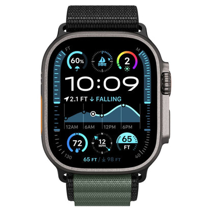 Strap Spigen WBF1 Strap for Apple Watch 44 / 45 / 46 / 49 mm - Black and Green_3
