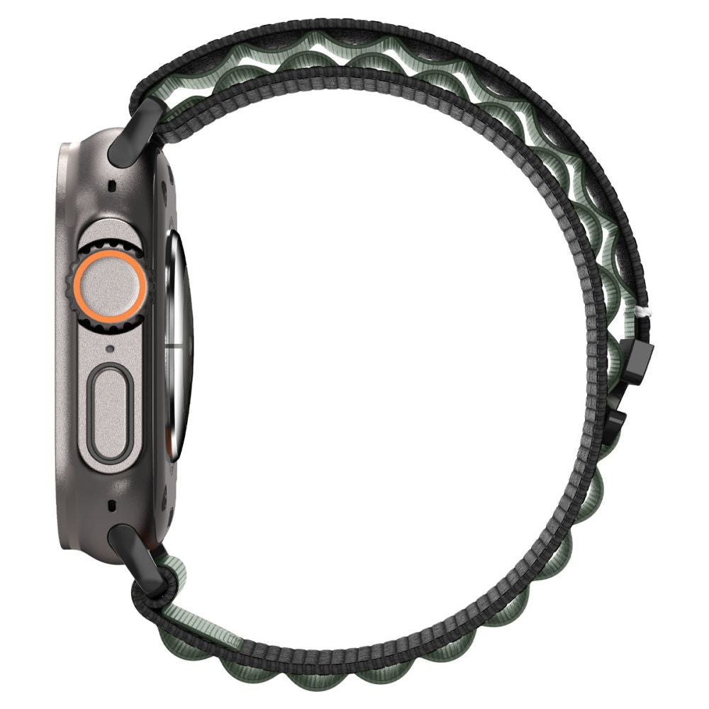 Strap Spigen WBF1 Strap for Apple Watch 44 / 45 / 46 / 49 mm - Black and Green_5