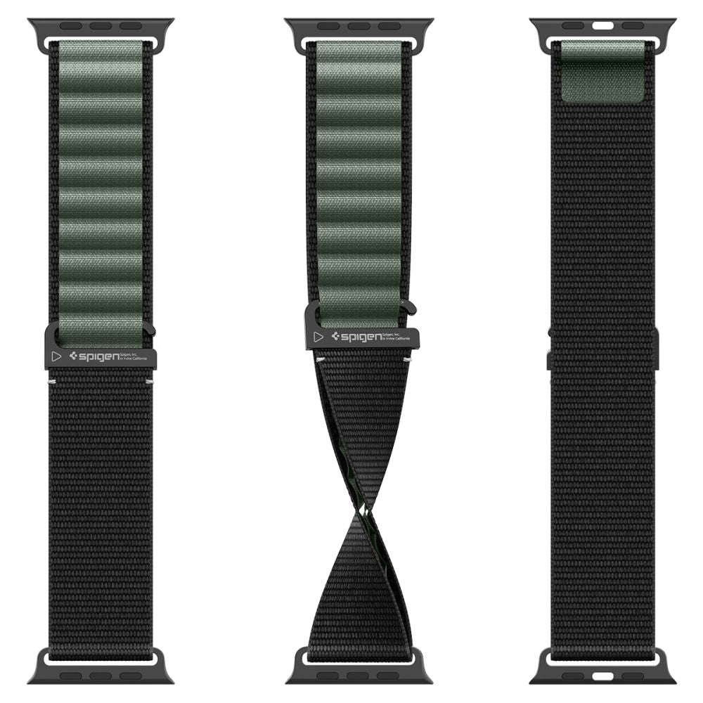 Strap Spigen WBF1 Strap for Apple Watch 44 / 45 / 46 / 49 mm - Black and Green_8